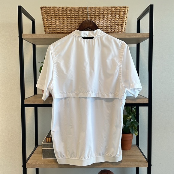 Nike 1/4" Zip White Pullover Woven Performance Top Jacket, S - Picture 4 of 5